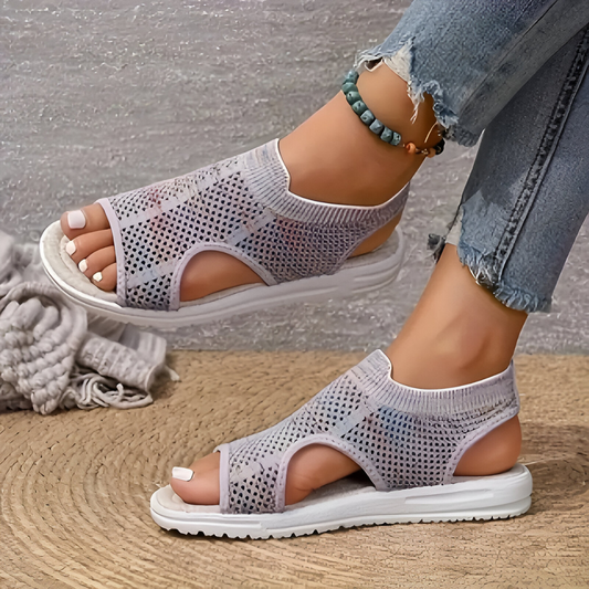 Athena® | Bunte gestrickte Stretch-Mesh-Sandalen