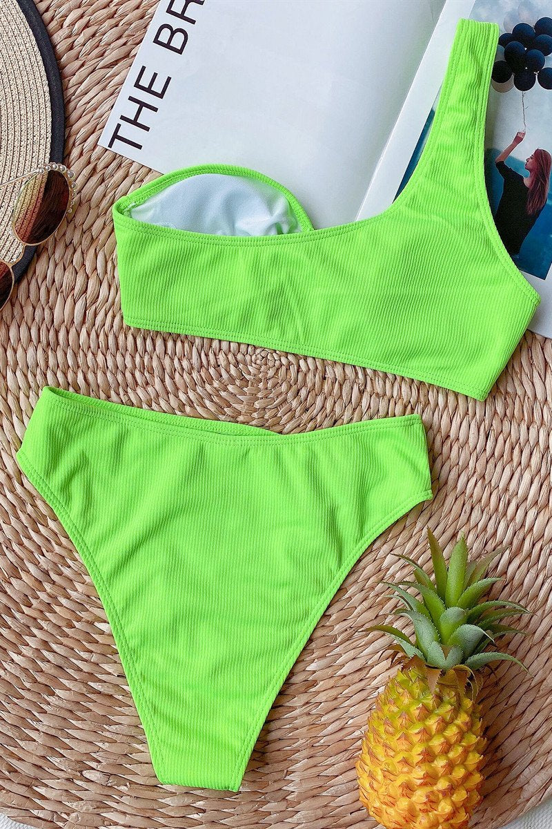 Alba® | Bikini mit einem Träger und hoher Taille