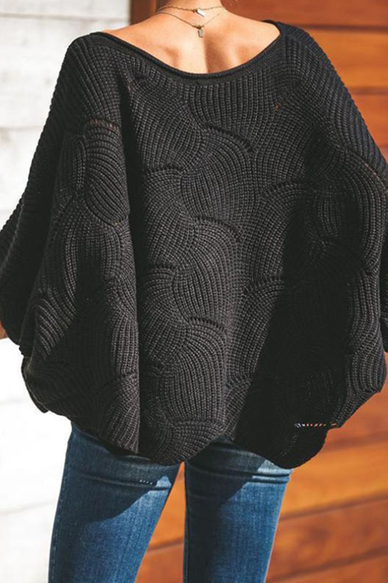 Patricia® | Modische, elegante, solide, ausgehöhlte Patchwork-Pullover mit O-Ausschnitt