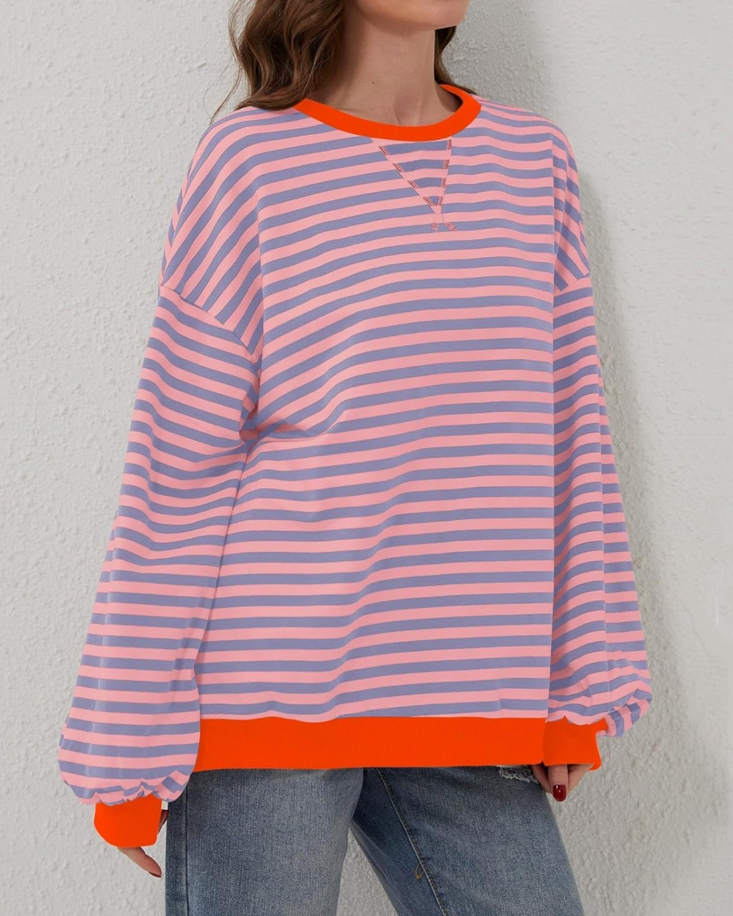 Zoe® | Übergroßer gestreifter Pullover