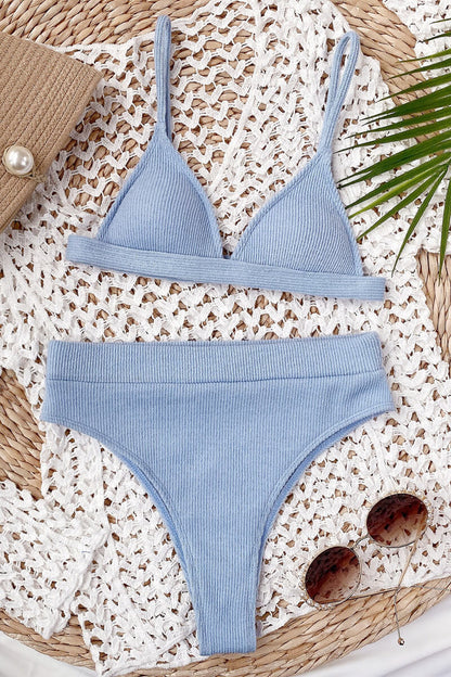 Elvira® | Triangel-Oberteil und Tanga-Bikini mit strukturierter Hose