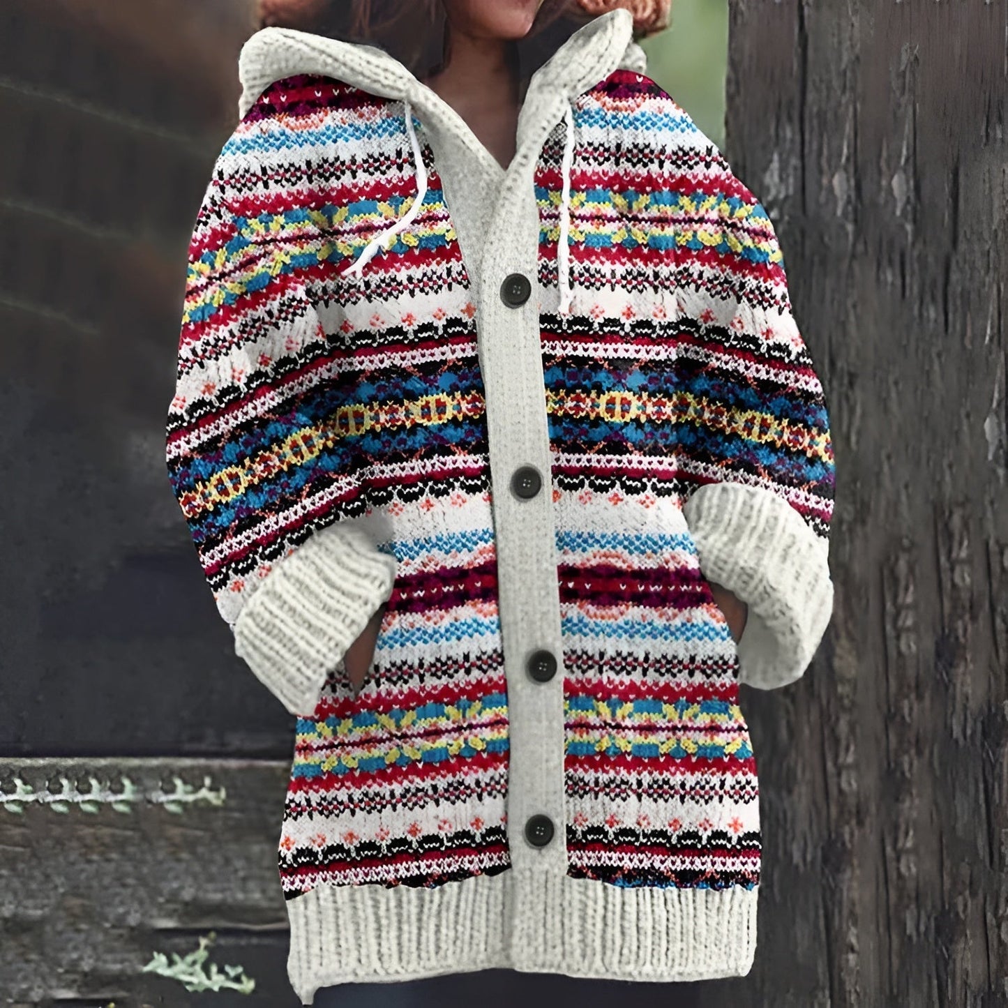 Paz® | Strickjacke aus gestrickter Wolle