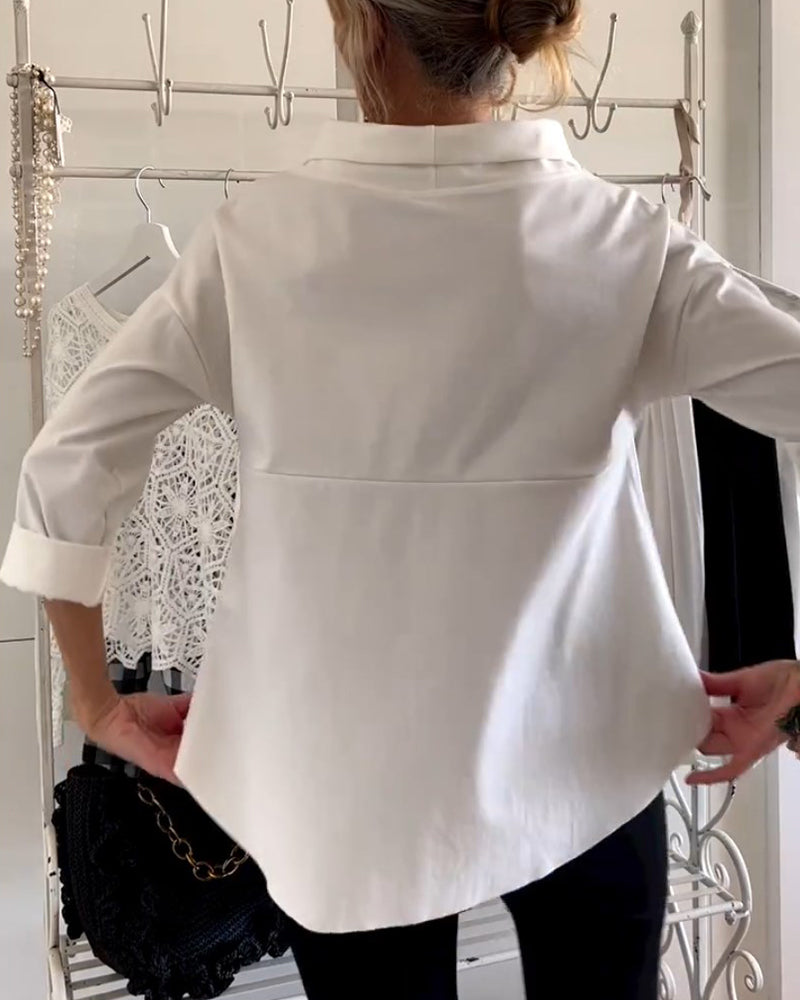 Thilde® | Elegante Bluse mit lockerem Rollkragen