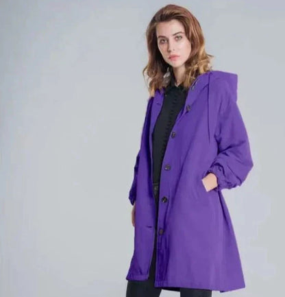 Zaida® | Übergroße Windjacke mit Kapuze und Regenjacke