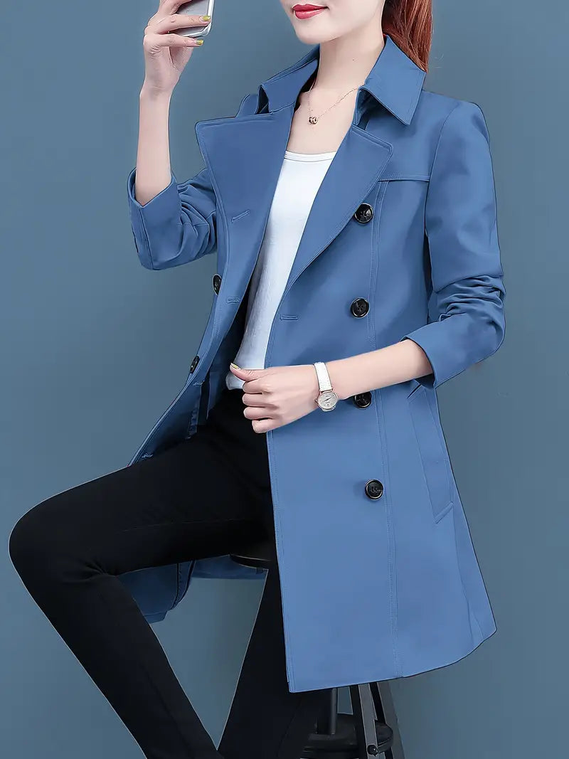 Xanthe® | Lässiger Trenchcoat Mit Doppelter Knopfleiste