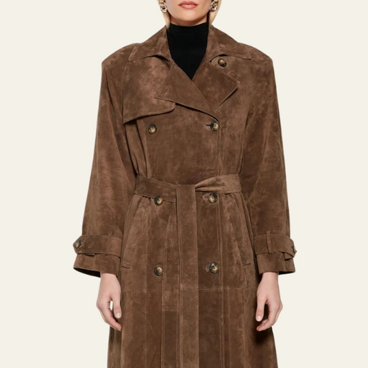 Pilar® | Wildleder-Trenchcoat