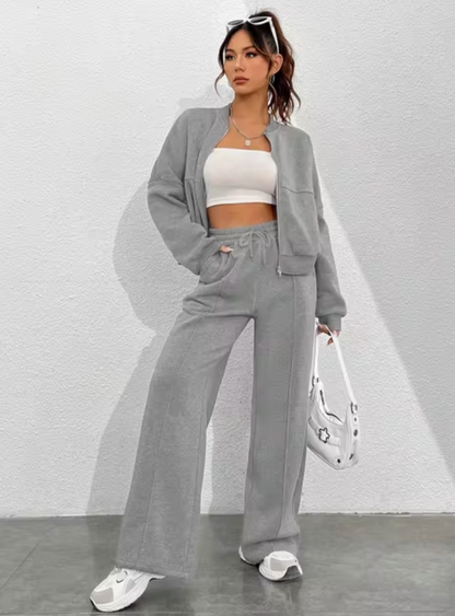 Zulema® | Set aus Joggingjacke und Hose mit Reißverschluss