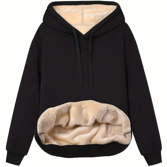 Paula® | Bequemer warmer Fleecepullover mit Kapuze