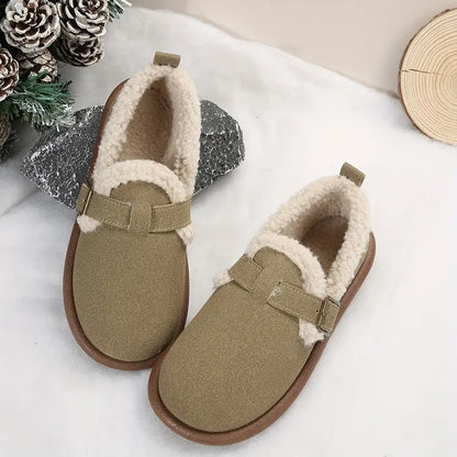 Doris® | Damen Plüsch-Slipper mit runder Zehenkappe