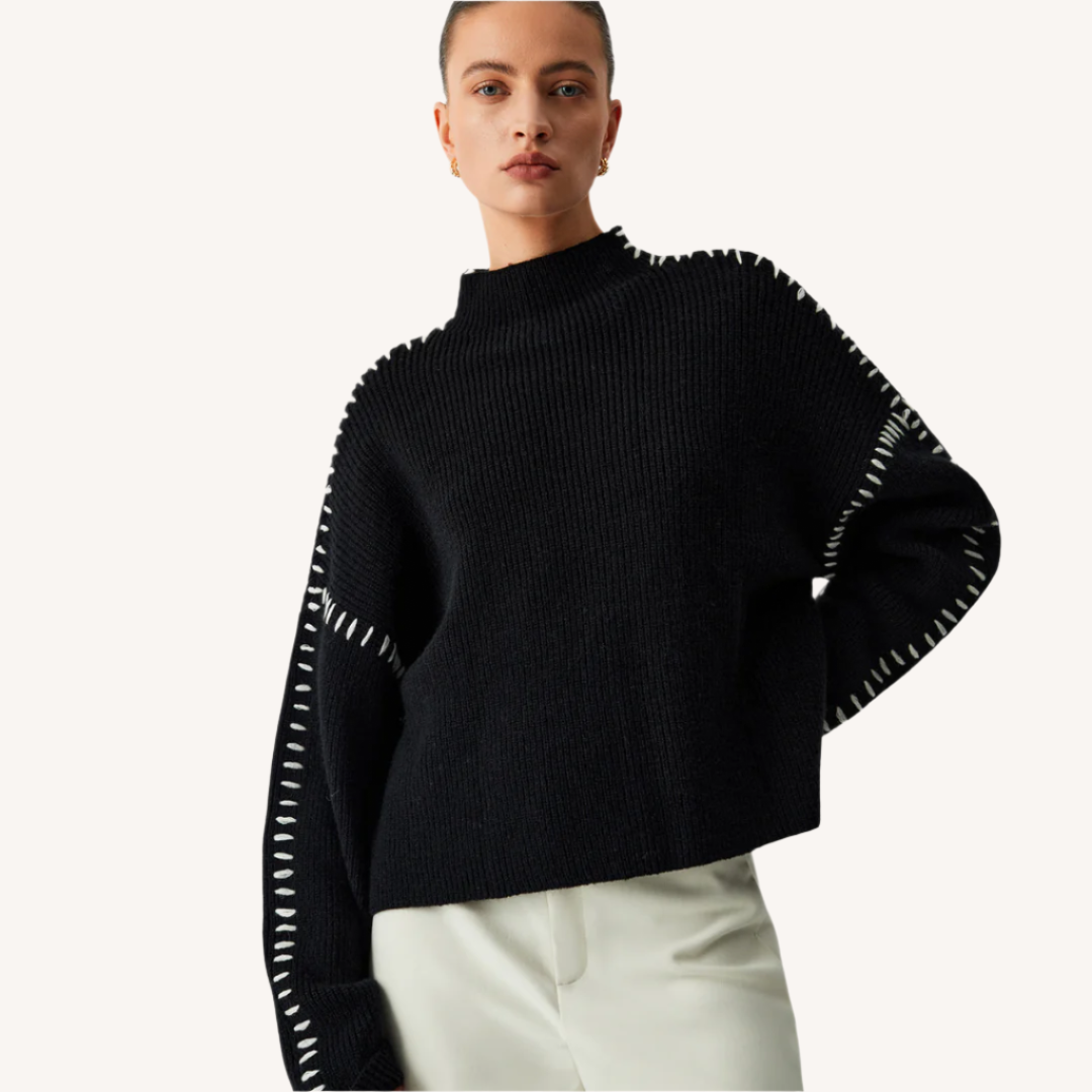 Olivia® | Pullover mit Kontrastnähten