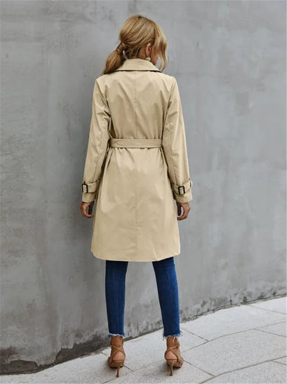 Victoria® | Lässiger zweireihiger Trenchcoat mit Gürtel