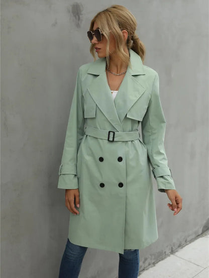 Victoria® | Lässiger zweireihiger Trenchcoat mit Gürtel