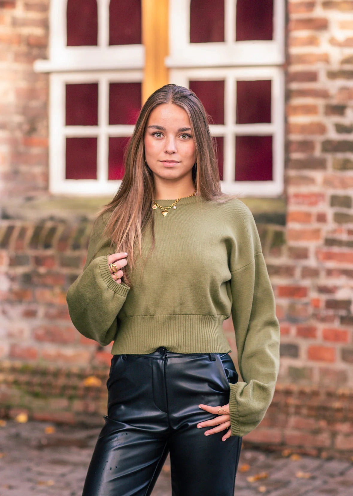 Xaviera® | Grüner Pullover