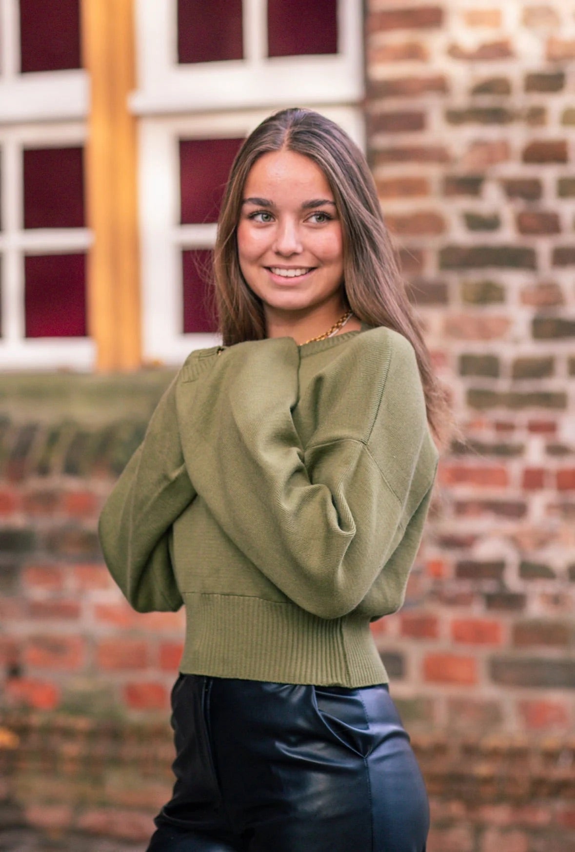 Xaviera® | Grüner Pullover