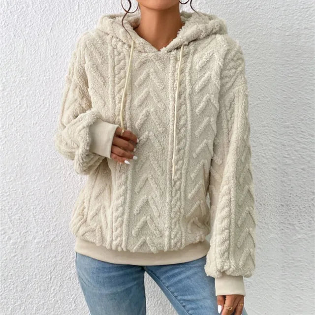 Perla® | Lässiger Kapuzenpullover aus Teddyfleece