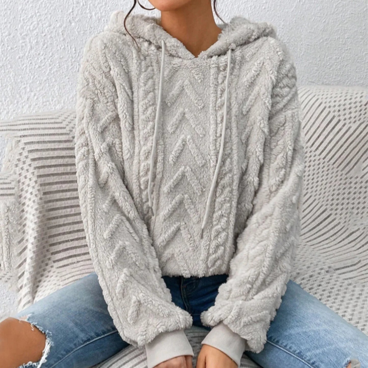 Perla® | Lässiger Kapuzenpullover aus Teddyfleece