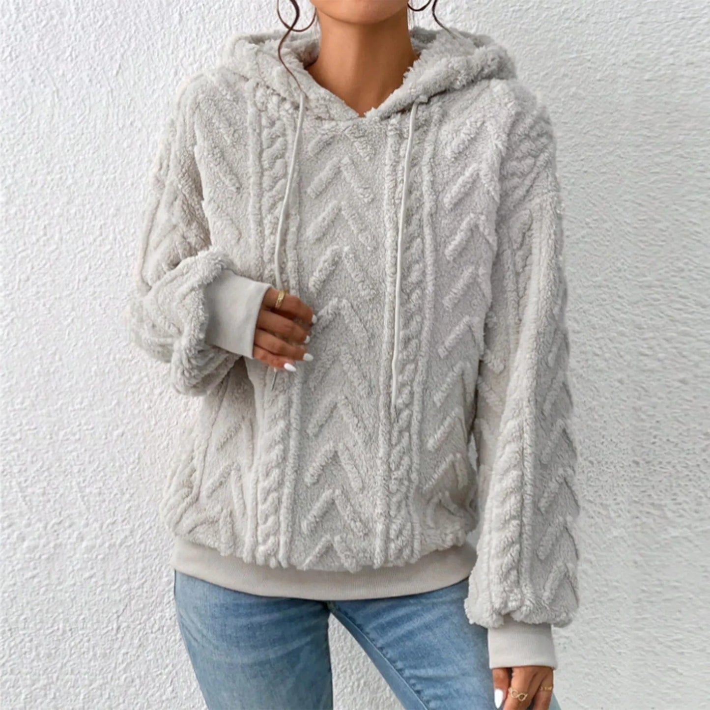 Perla® | Lässiger Kapuzenpullover aus Teddyfleece