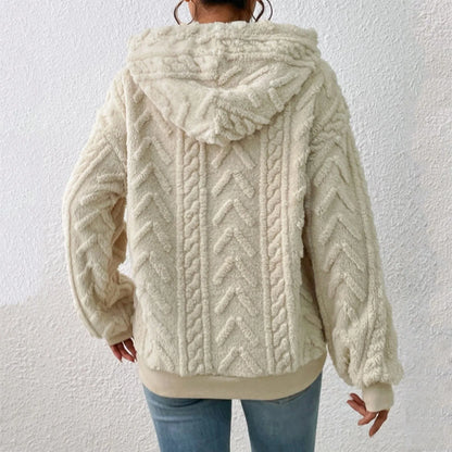 Perla® | Lässiger Kapuzenpullover aus Teddyfleece