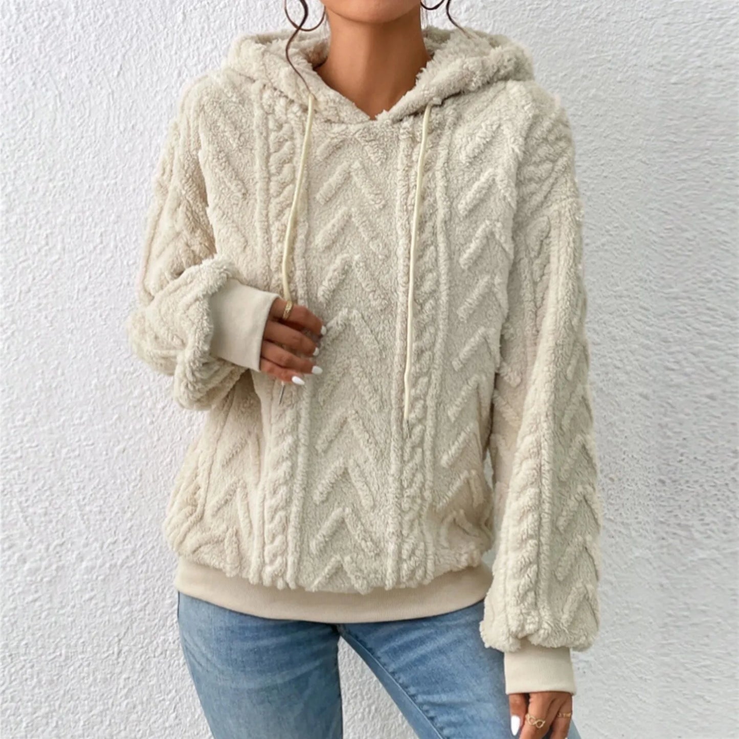 Perla® | Lässiger Kapuzenpullover aus Teddyfleece