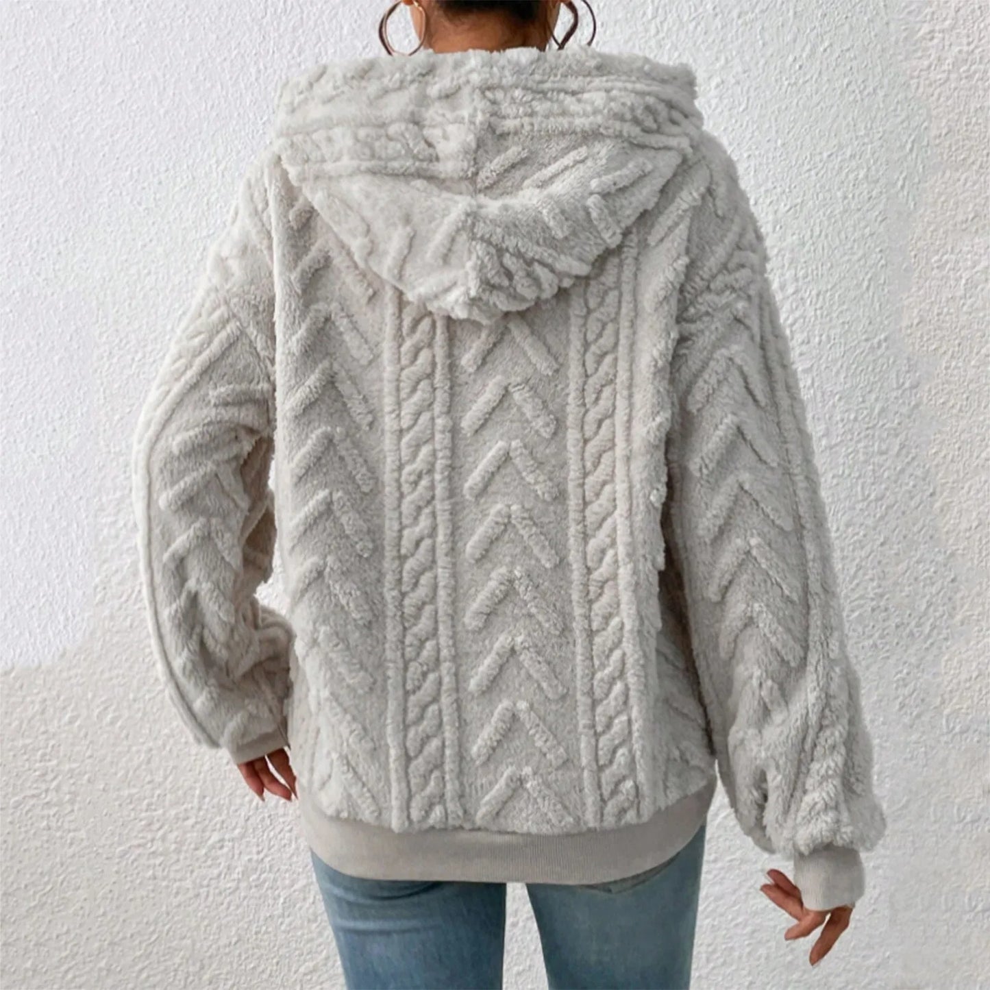 Perla® | Lässiger Kapuzenpullover aus Teddyfleece