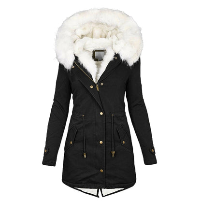 Wren® | Winterjoy Elegante Winterjacke Mit Kapuze Und Knopfdetail