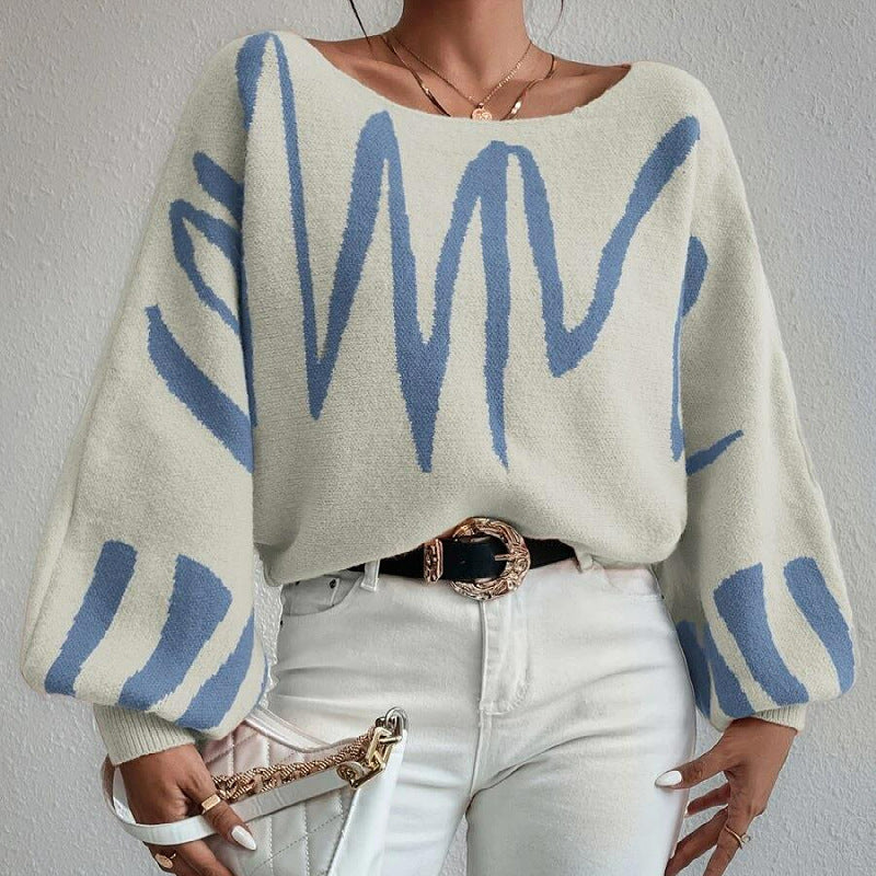 Waleska® | Oversized Strickpullover mit Wellenmuster