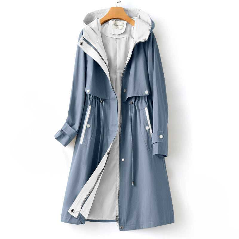 Zoe® | Trenchcoat mit Kapuze, Kordelzug und Raglanärmeln