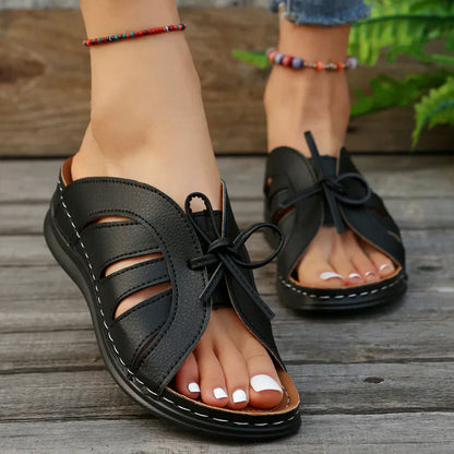 Zenda® | Bequeme Sandalen mit Fliege