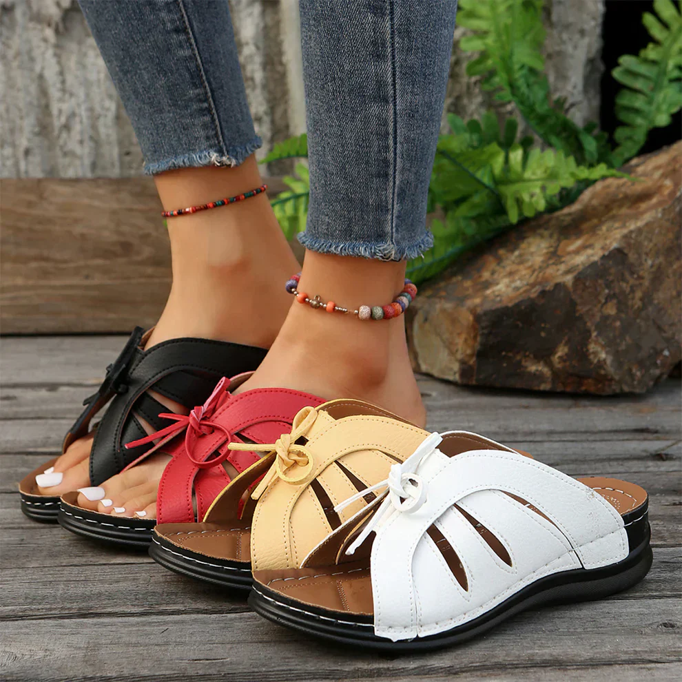 Zenda® | Bequeme Sandalen mit Fliege