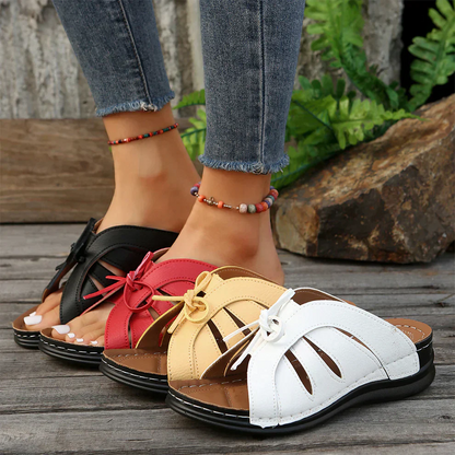 Zenda® | Bequeme Sandalen mit Fliege