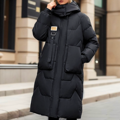 Wilma® | Stilvolle lange wasserdichte Pufferjacke für Damen