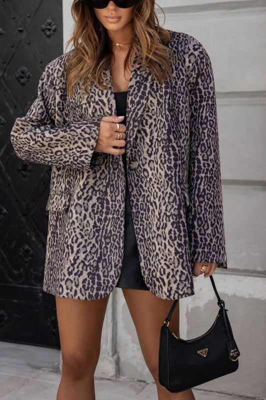 Virginia® | Jacke mit Animal-Print in Beige und Schwarz