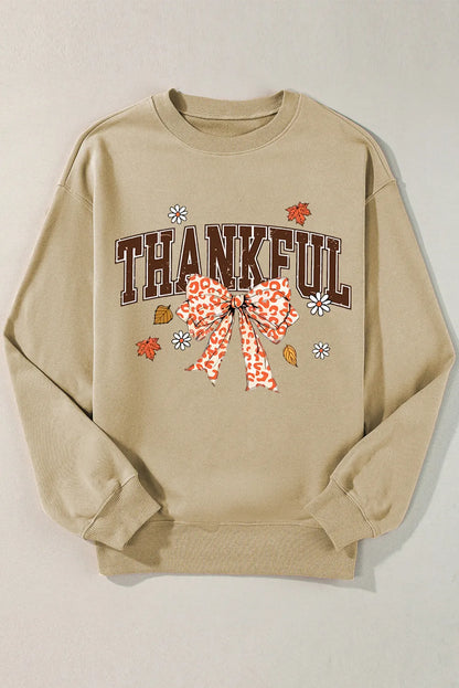 Pilar® | THANKFUL Langarm-Sweatshirt mit Rundhalsausschnitt und Schleife