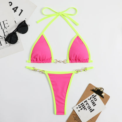 Bronwyn® | Brasilianisches Bikiniunterteil und Triangel-Oberteil, Pink Edition