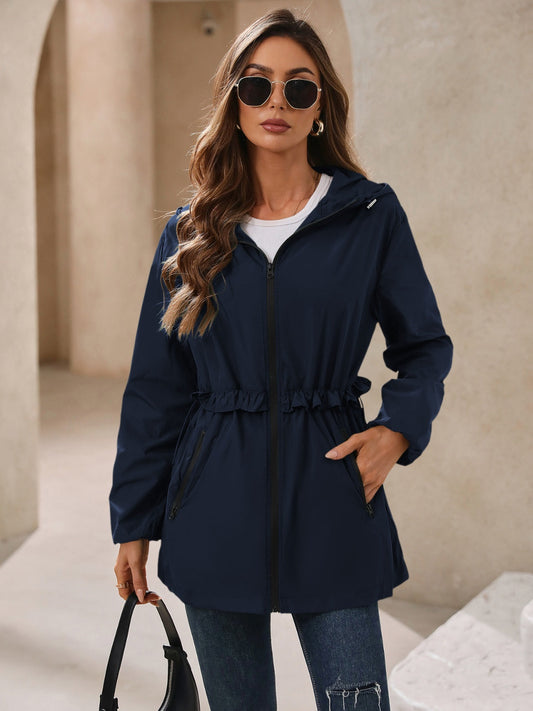 Paulina® | Wasserdichte, langärmlige Outdoor-Windjacke mit Kapuze