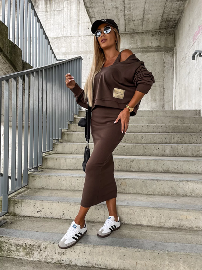 Xena® | Stilvolles Set aus Kleid und Sweatshirt