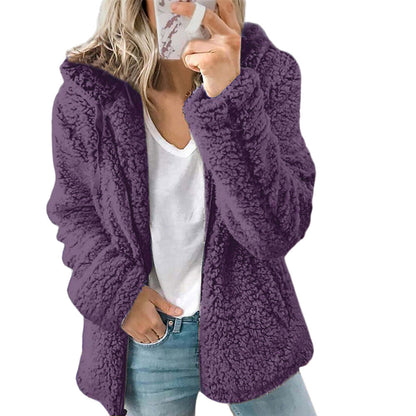 Zoe® | Warmer Teddy Fleece Plüschmantel Für Damen Locker Und Gemütlich